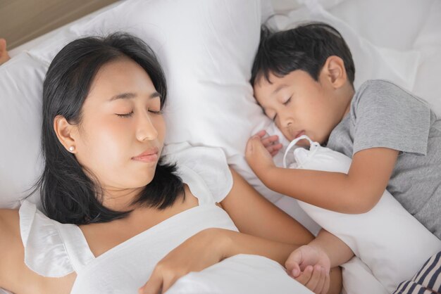 Asian Mom Sleeping